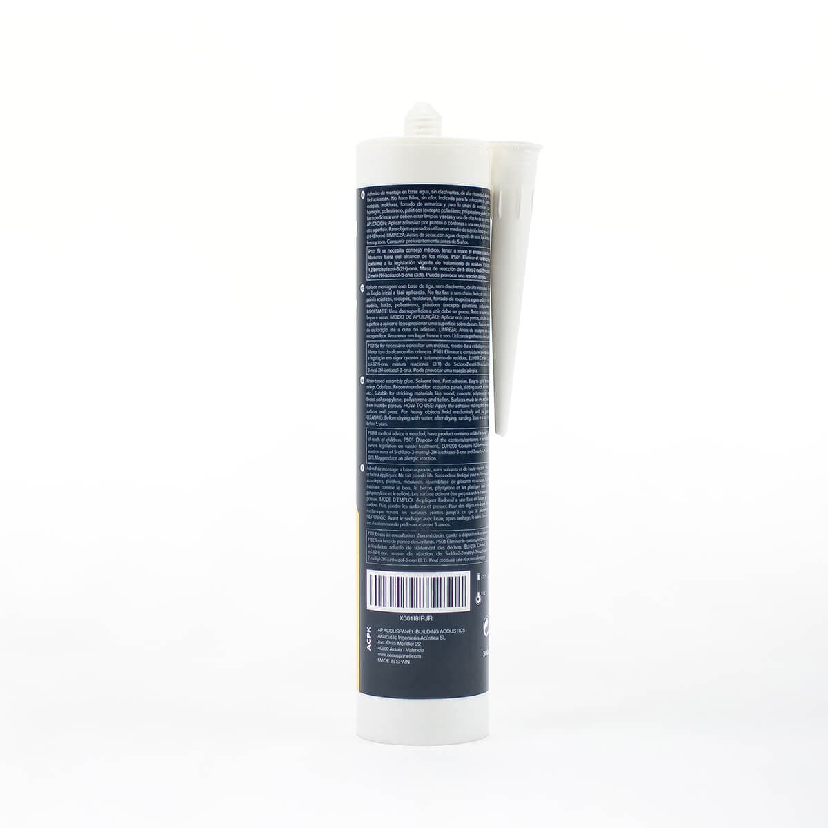 Etiqueta trasera del cartucho de Kore Adhesive
